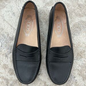 Tod’s Black Leather Loafers